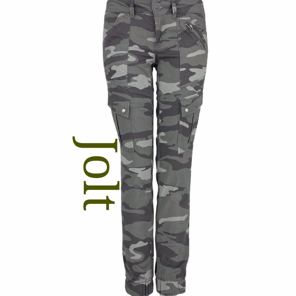 ❣️HP❣️Jolt skinny green utility camo low rise cargo pants sz: 7
